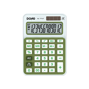 Dohe Calculadora de Sobremesa Pequeña 12 Digitos - Teclas de Gran Formato - 4 Teclas de Memoria - Apagado Automatico - Alimentacion Solar y Pilas - Co