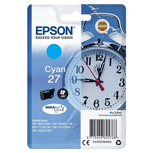 Epson T2702 (27) Cyan Cartucho de Tinta Original - C13T27024012