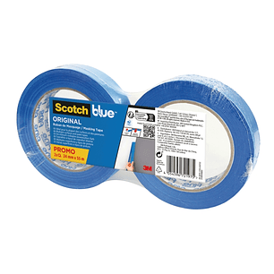 Scotchblue Pack de 2 Cintas de Enmascarar - 24mm x 55m - 100% PEFC - Multisuperficie - Color Azul