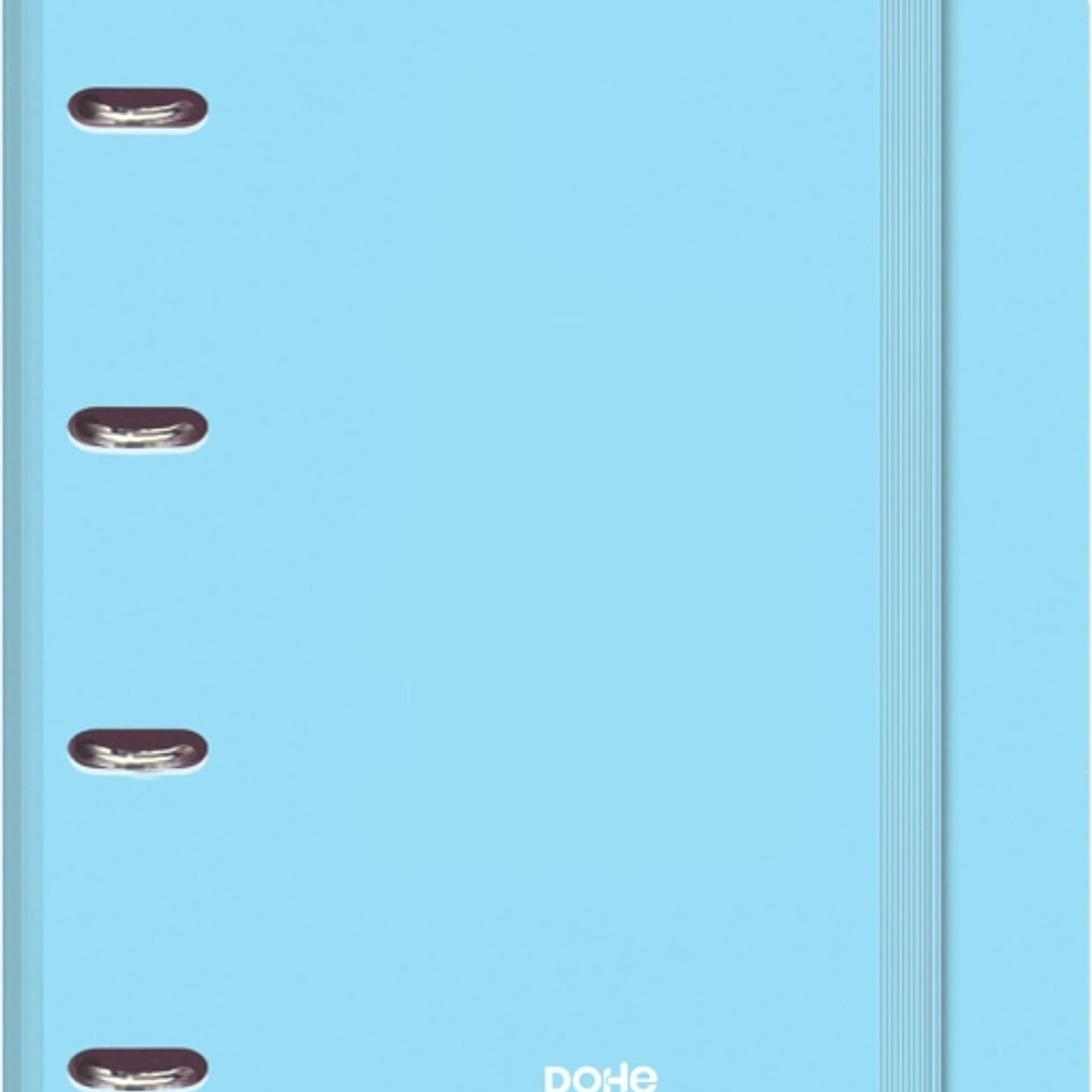 Dohe Serenity Polyfoam Carpeta de 4 Anillas Mixtas de 35mm A4 Recambio 100 Hojas Cuadricula 5mm - Cubierta de Polyfoam 2mm - Cierre con Goma - Incluye 1