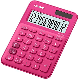Casio MS-7UC Calculadora de Escritorio 10 Digitos - Tecla Doble Cero - Marcadores de Coma de 3 Digitos - Pulsacion de Teclas Simultanea - Alimentacion