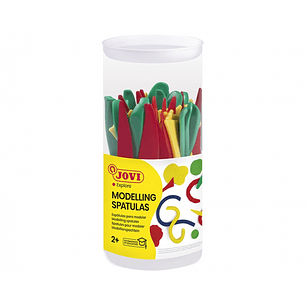 Jovi Bote con 48 Herramientas para Modelar Plastilina - 3 Modelos - 16 Unidades de Cada Modelo - Colores Surtidos