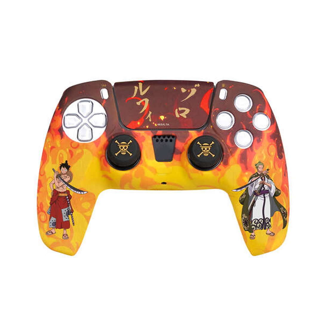 FR-TEC One Piece Fire Pack de Carcasa Silicona + Grips + Sticker para PS5 1