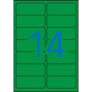 Apli Etiquetas Verdes Permanentes 99.1 x 38.1mm 20 Hojas