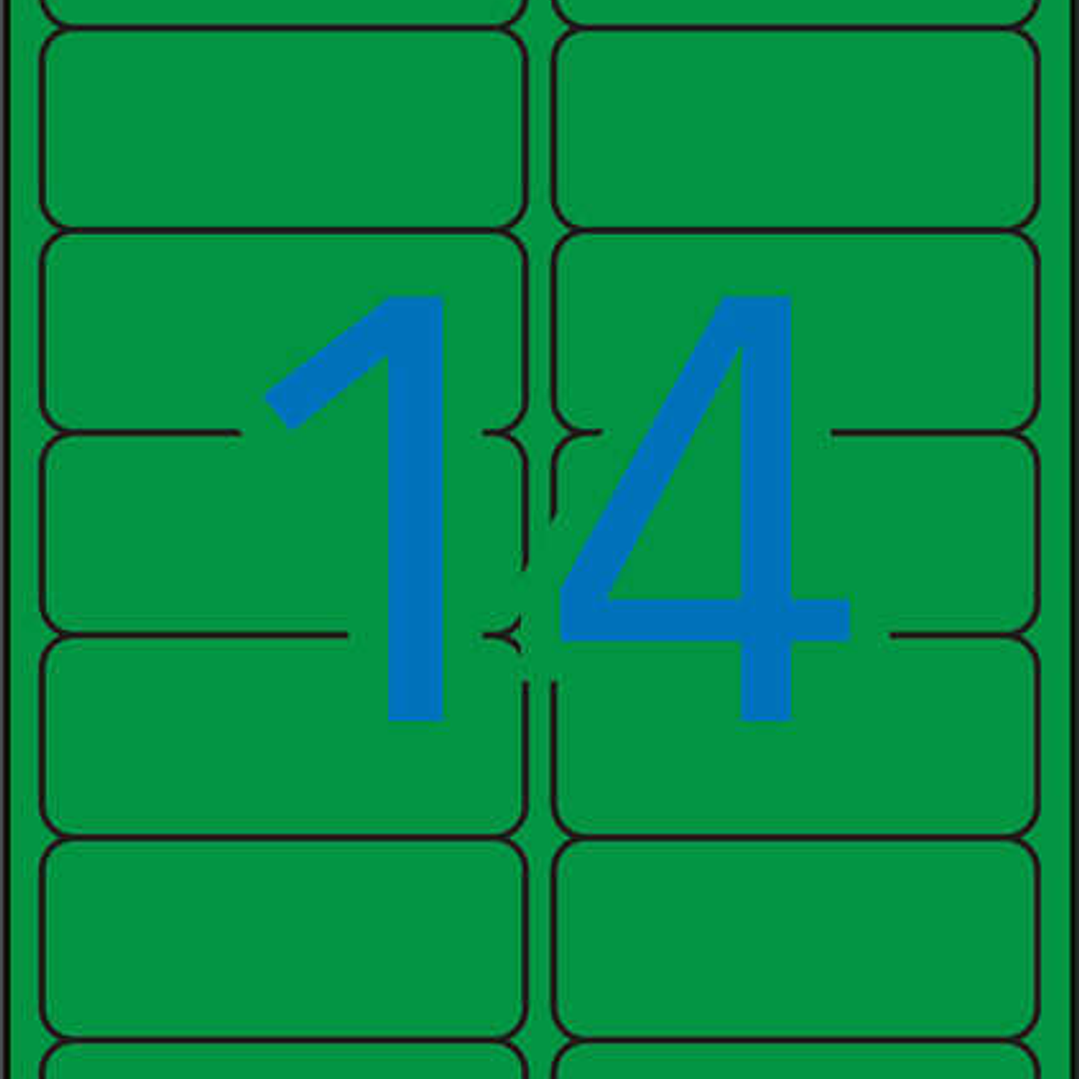 Apli Etiquetas Verdes Permanentes 99.1 x 38.1mm 20 Hojas 1