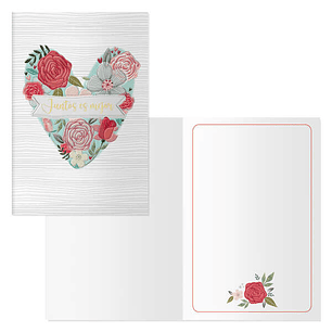 Dohe Pack de 6 Tarjetas de Felicitacion de San Valentin - 11.5x17cm - Impresas a Todo Color - Estampaciones con Pelicula de Color - Estampacion en Sec