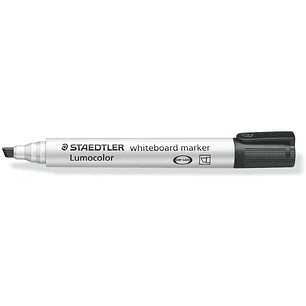 Staedtler Lumocolor 351 Marcador para Pizarra Blanca - Punta Biselada 2 - 5mm Aprox - Secado Rapido - Color Negro
