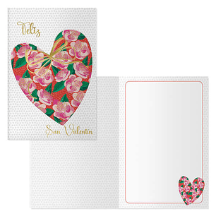 Dohe Pack de 6 Tarjetas de Felicitacion de San Valentin - 11.5x17cm - Impresas a Todo Color - Estampaciones con Pelicula de Color - Estampacion en Sec