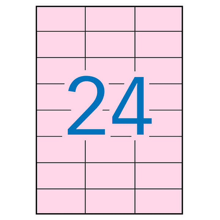 Apli Etiquetas Rosa Pastel Permanentes 70.0 x 37.0mm 20 Hojas 1