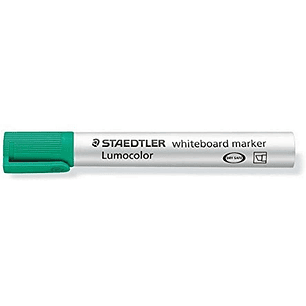 Staedtler Lumocolor 351 Marcador para Pizarra Blanca - Punta Biselada 2 - 5mm Aprox - Secado Rapido - Color Verde