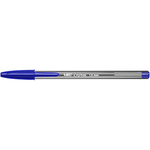 Bic Cristal Large Boligrafo de Bola - Punta Gruesa de 1.6mm - Trazo de 0.60mm - Tinta con Base de Aceite - Translucido - Color Azul