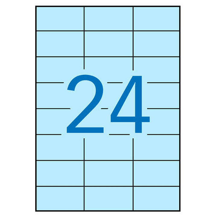 Apli Etiquetas Azul Pastel Permanentes 70.0 x 37.0mm 20 Hojas 1