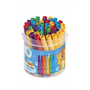 Jovi My First Felt Pen Bote 36 Rotuladores - Punta Antihundimiento - Facil Deslizamiento - Color Surtido