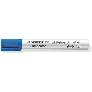 Staedtler Lumocolor 351 Marcador para Pizarra Blanca - Punta Biselada 2 - 5mm Aprox - Secado Rapido - Color Azul