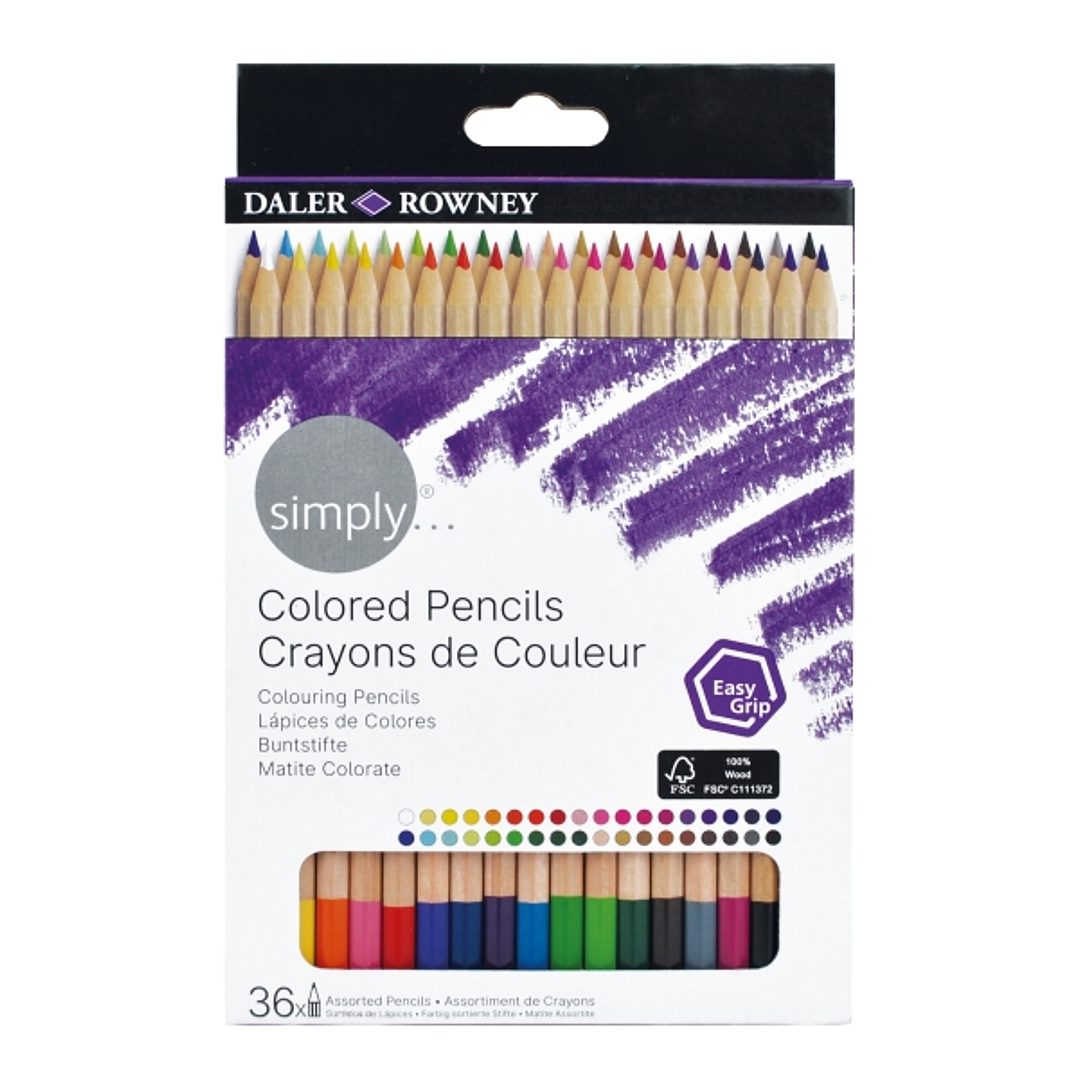 Daler Rowney Simply Pack de 36 Lapices Colores - Colores Surtidos 1