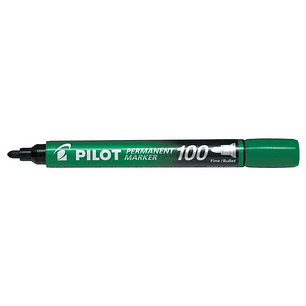 Pilot Rotulador Permanente 100 - Punta Fina de Bala 4,5mm - Trazo 1mm - Color Verde