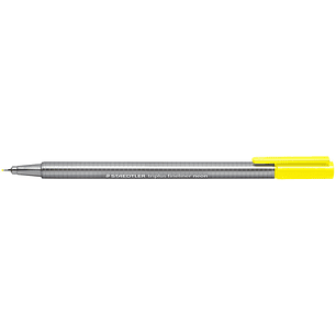 Staedtler Triplus Fineliner 334 Rotulador de Punta Fina - Trazo de 0.3mm - Tinta Base de Agua - Color Amarillo Neon