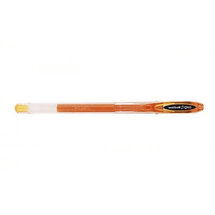 Uni-ball Signo UM-120 Boligrafo de Tinta Gel - Punta de Bola 0.7mm - Tinta Resistente al Agua y Luz - Color Naranja