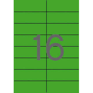 Apli Etiquetas Verdes Permanentes 105.0 x 37.0mm 20 Hojas