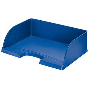 Leitz Plus Jumbo Bandeja Portadocumentos de Gran Capacidad - Acceso Apaisado - Hasta 10uds Apilables - Color Azul