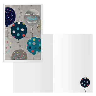 Dohe Dots Pack de 6 Tarjetas de Felicitacion para Abuelo - 11.5x17cm - Impresion a Todo Color - Estampaciones con Pelicula de Color - Estampacion en S