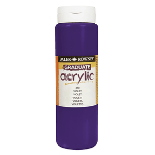 Daler Rowney Graduate Pintura Acrilica - Botella de Plastico - 500ml - Color Violeta