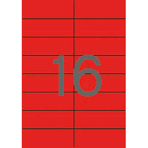 Apli Etiquetas Rojas Permanentes 105.0 x 37.0mm 20 Hojas