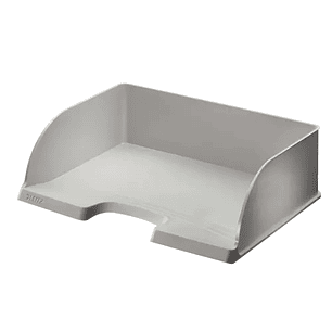 Leitz Plus Jumbo Bandeja Portadocumentos de Gran Capacidad - Acceso Apaisado - Hasta 10uds Apilables - Color Gris