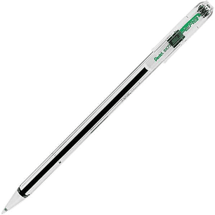 Pentel SuperB Boligrafo de Bola - Punta Fina 0.7mm - Trazo 0.35mm - Tinta con Base de Aceite - Color Verde