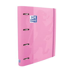 Oxford Touch A4+ Europeanbinder - Tapa Extradura Resistente - Lomo de 45mm - Anillas 4Dx35mm - Recambio 5x5 Incluido - Color Fucsia Pastel