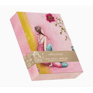 Pictura Aquarupella Gaëlle Boissonnard Bloc de 200 Notas Memo Blancas 10.5x15cm - Tapa con Acabado en Barniz - Laminado Mate de Tacto Suave - Papel co