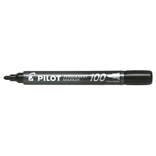Pilot Rotulador Permanente 100 - Punta Fina de Bala 4,5mm - Trazo 1mm - Color Negro
