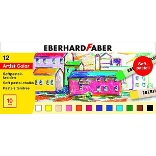 Staedtler 2430 Pack de 12 Tizas Pastel Suave - Exelentes para Mezclar Colores - Resistencia a la Luminosidad - Colores Surtidos