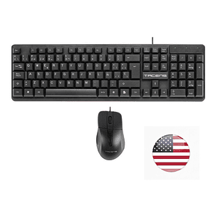 Tacens Anima ACP02 Pack USB Teclado Multimedia + Raton 1200dpi 3 Botones - Disposicion Internacional QWERTY US - Cable de 1.3m - Teclas de Membrana - 