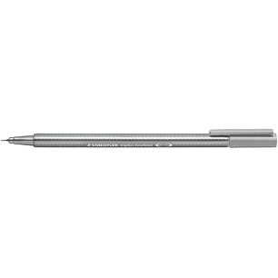 Staedtler Triplus Fineliner 334 Rotulador de Punta Fina - Trazo de 0.3mm - Tinta Base de Agua - Color Gris Plata