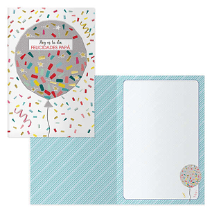 Dohe Pack de 6 Tarjetas de Felicitacion Dia del Padre - 11.5x17cm - Impresion a Todo Color - Estampaciones con Pelicula de Color - Papel Offset Blanco