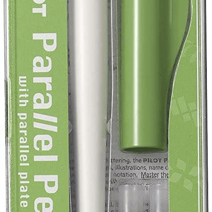 Pilot Pack de Pluma Estilografica Parallel Pen 3.8mm - Punta de Acero - Trazo de 3.8mm - 2 Recargas - Color Negro/Rojo 1