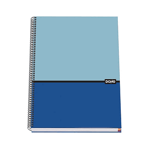 Dohe Cuaderno Espiral Tapa Dura A4 - 228x300mm - Cubierta Carton Forrado - Espiral Metalico Negro - 100 Hojas Offset 90g Microperforadas - Cuadricula 