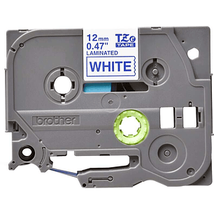 Brother TZe233 Cinta Laminada Original de Etiquetas - Texto azul sobre fondo blanco - Ancho 12mm x 8 metros