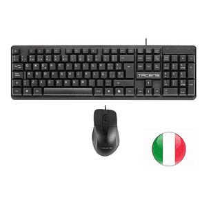 Tacens Anima ACP02 Pack USB Teclado Multimedia + Raton 1200dpi 3 Botones - Disposicion Italiana QWERTY IT - Cable de 1.3m - Teclas de Membrana - Senso
