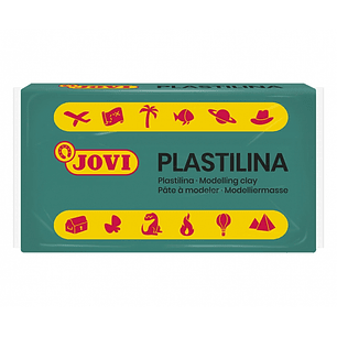 Jovi Caja de 30 Pastillas de Plastilina 50gr - No Endurece - sin Gluten - Inocua - Facil de Moldear - Ideal para Volumen y Moldes - Color Verde