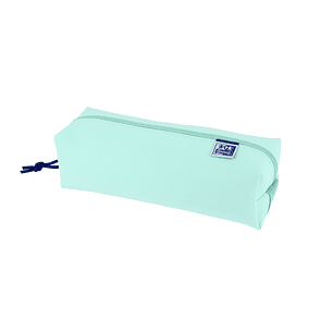 Oxford Live & Go Estuche Cuadrado Grande - Material Acolchado - Goma Elastica para unirlo al Cuaderno - Color Azul