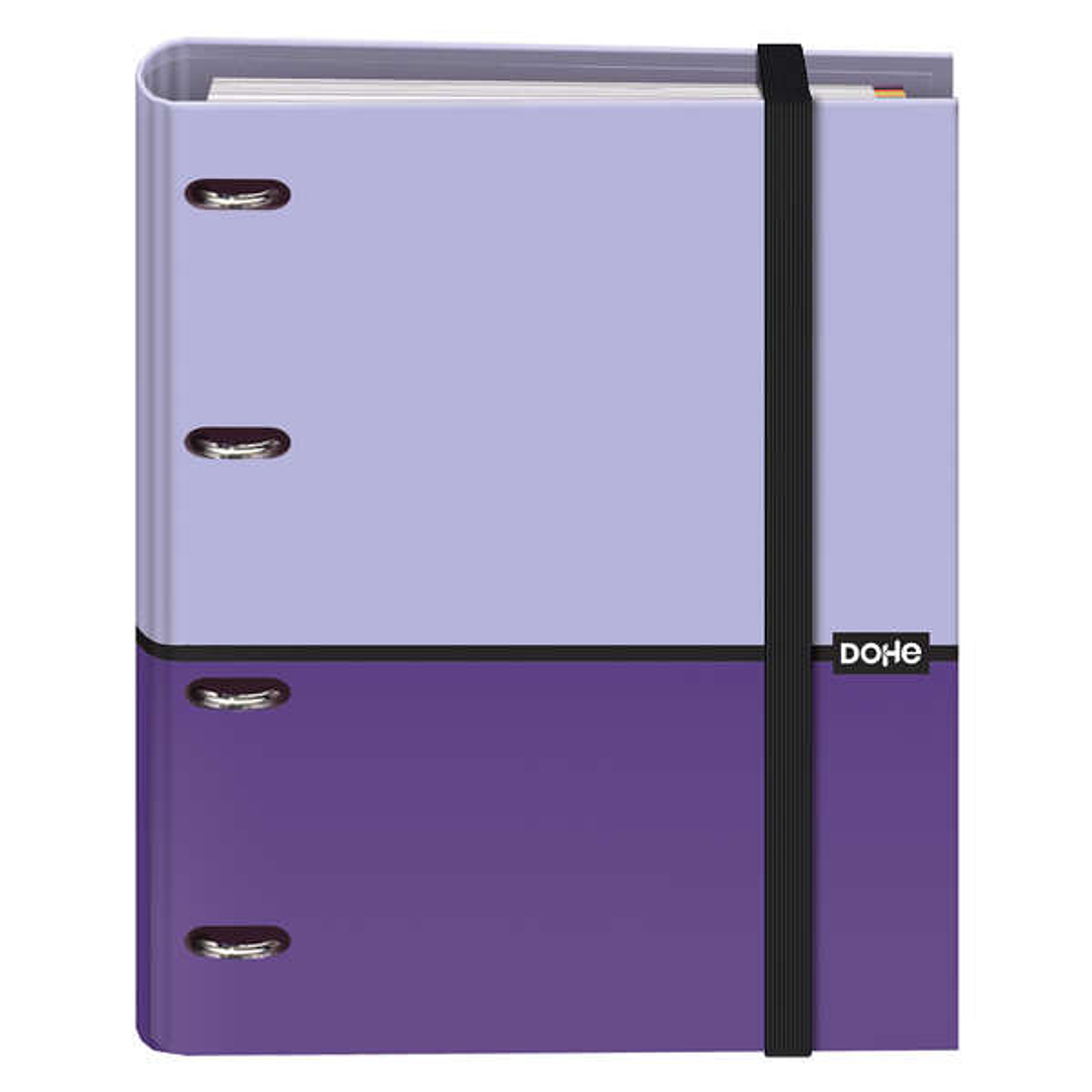 Dohe Cuaderno de Notas - 35mm - Cubierta en Carton Forrado con Papel Impreso a Todo Color y Plastificado Brillo - Mecanismo de 4 Anillas Mixtas Niquel 1