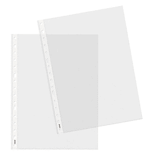 Dohe 100 Fundas Multitaladro de 16 Perforaciones - 100x100mm - Polipropileno Transparente Piel de Naranja y Cristal de Diversas Calidades