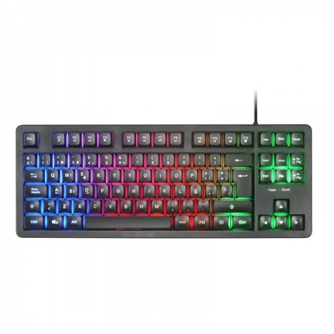 Mars Gaming MK023 Teclado Gaming - Tecnologia H-Mech RED - Iluminacion FRGB LED - Anti-Ghosting - Compatibilidad Universal - Estructura Robusta - Colo 1