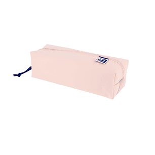 Oxford Live & Go Estuche Cuadrado Grande - Material Acolchado - Goma Elastica para unirlo al Cuaderno - Color Rosa