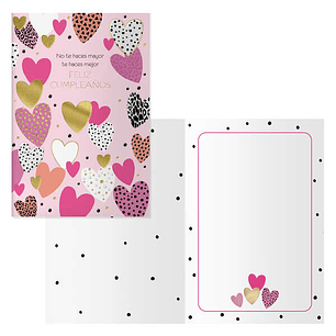 Dohe Pack de 6 Tarjetas de Felicitacion de Cumpleaños - 11.5x17cm - Impresion a Todo Color - Estampaciones con Pelicula de Color - Estampacion en Seco