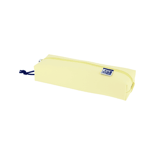 Oxford Live & Go Estuche Rectangular Mediano - Material Acolchado - Goma Elastica para unirlo al Cuaderno - Color Amarillo