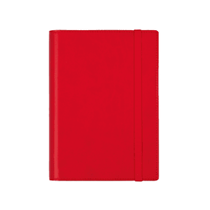 Finocam Duoband Agenda con Bloc de Notas en Catalan - Anual 2026 - Formato E5 - 130x15x192mm - Semana Vista Horizontal - Color Rojo
