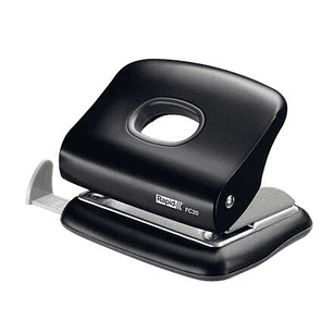 Rapid FC20 Taladro Perforador - Hasta 20 Hojas - Facil Vaciado - Punzones 5.5mm - Color Negro